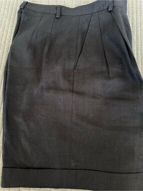 Navy Blue 100% Linen Shorts
